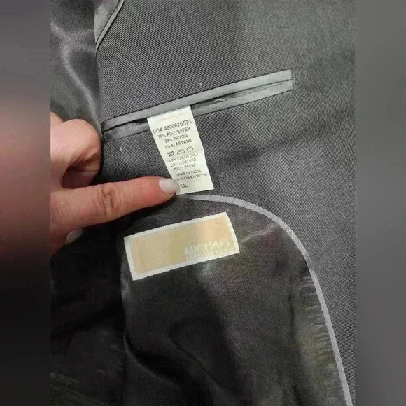 Michael Kors Mens Two Button GrayvBlazer Poly Blend Sport Jacket Size 50L - Picture 7 of 7